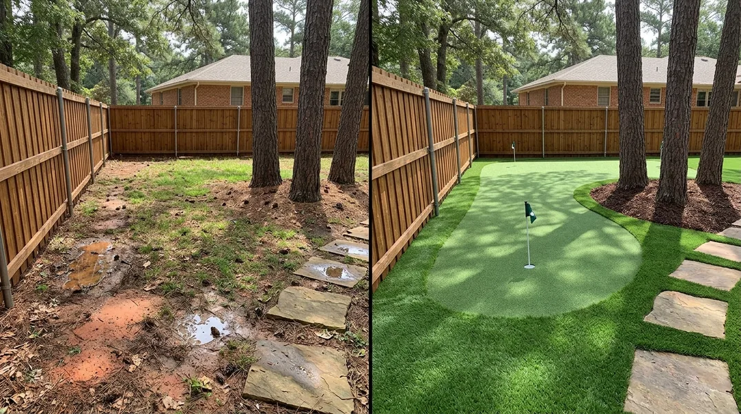Result artificial grass installation in Tyler - Tyler Artificial Grass Installation
