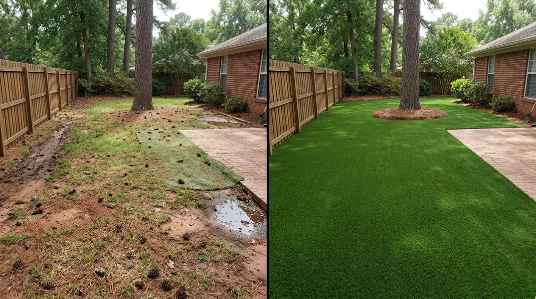 Result artificial grass installation in Tyler - Tyler Artificial Grass Installation